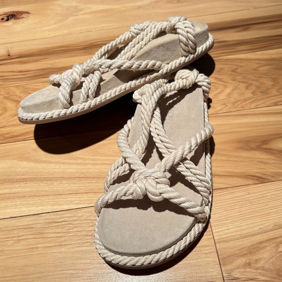 NEW Ulla Johnson Suri Rope Sandals Size 7 Suede Leather with Box MSRP $425 USD - Picture 5 of 9
